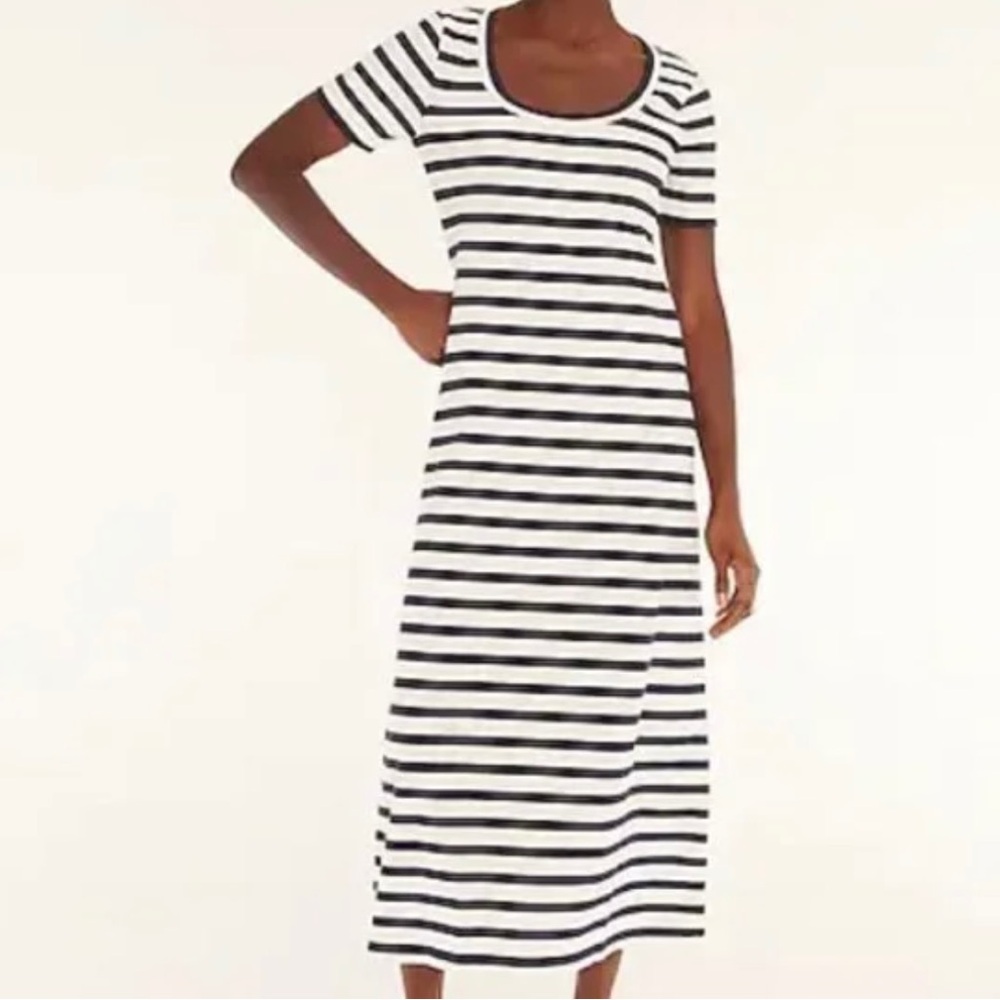 J. Crew - Striped Scoop Neck Maxi Dress